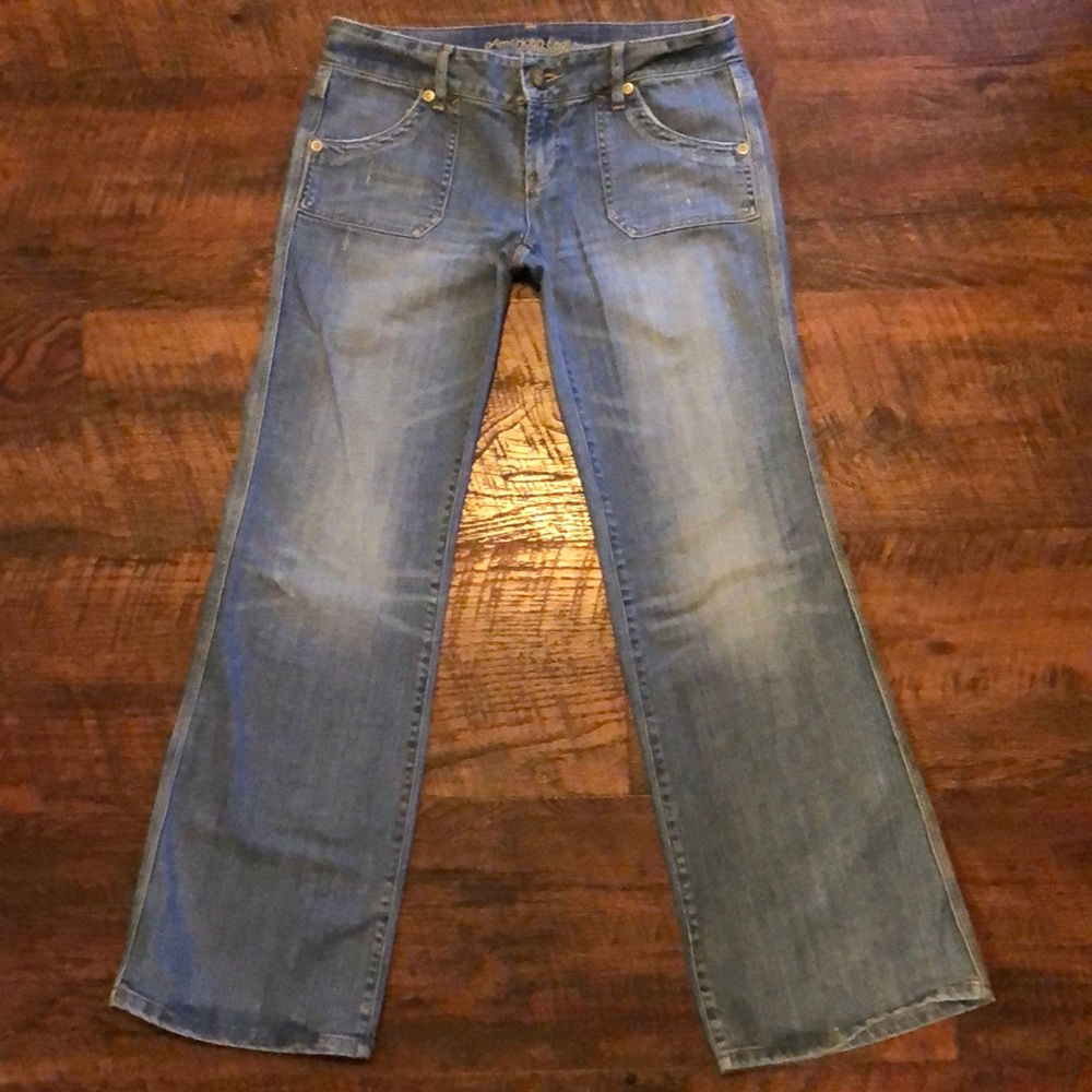 American Eagle Wide Leg Boho Low Rise Jeans